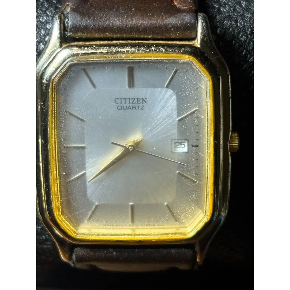 Vintage Citizen Quartz Slim Tank Dress Watch (6010-S36998) – Fresh Battery!